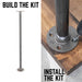 1/2 in. x 24 in. Round Flange Pipe Table Legs - 4 Pack - Sweatfully