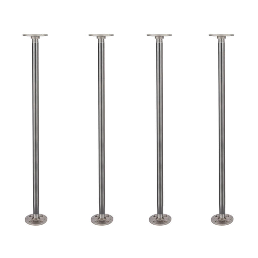 1/2 in. x 24 in. Round Flange Pipe Table Legs - 4 Pack - Sweatfully