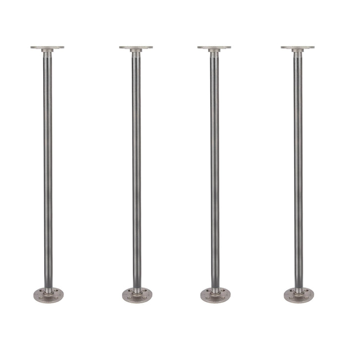 1/2 in. x 24 in. Round Flange Pipe Table Legs - 4 Pack - Sweatfully