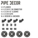 Wall Hook 4 Pack By PIPE DECOR - Sweatfully