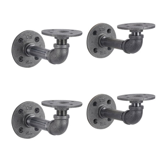 1/2 in. x 4 in. Double Flange Shelf Bracket, 4 Pack - Sweatfully