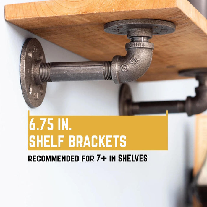 1/2 in. x 4 in. Double Flange Shelf Bracket, 4 Pack - Sweatfully