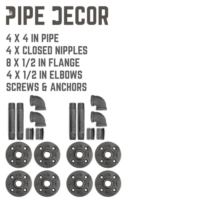 1/2 in. x 4 in. Double Flange Shelf Bracket, 4 Pack - Sweatfully