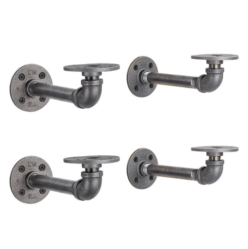 1/2 in. x 6 in. Double Flange Shelf Bracket, 4 Pack - Sweatfully
