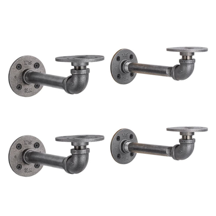 1/2 in. x 6 in. Double Flange Shelf Bracket, 4 Pack - Sweatfully