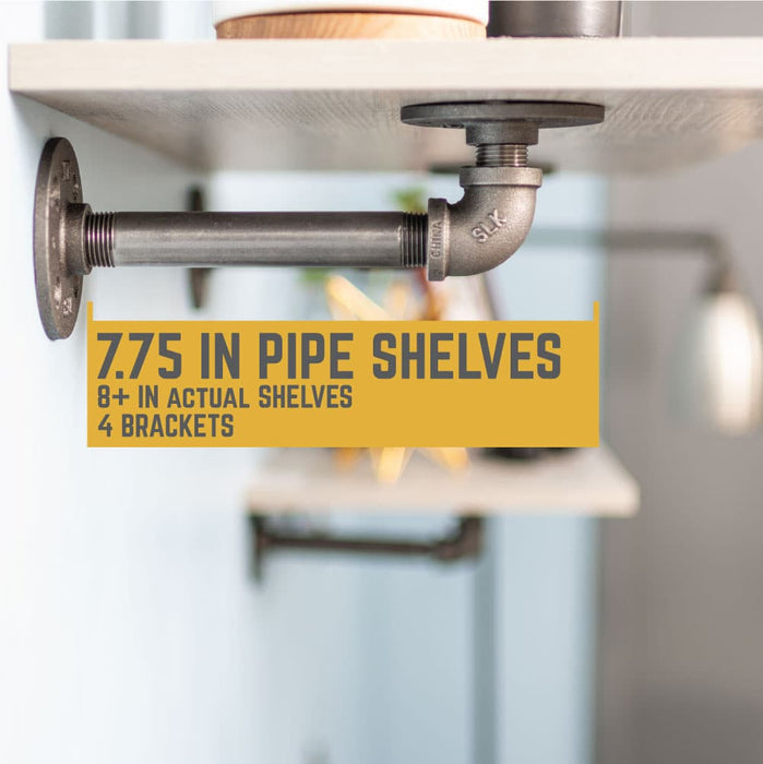 1/2 in. x 6 in. Double Flange Shelf Bracket, 4 Pack - Sweatfully