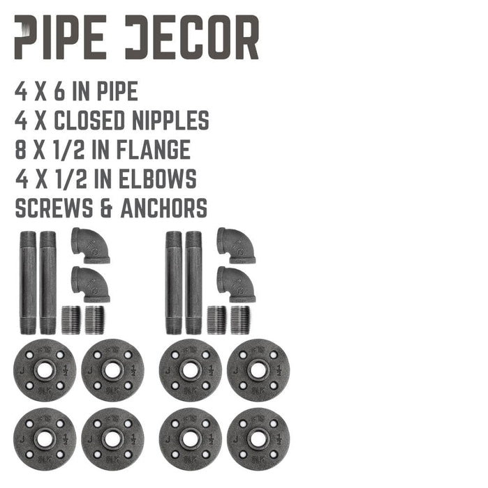 1/2 in. x 6 in. Double Flange Shelf Bracket, 4 Pack - Sweatfully