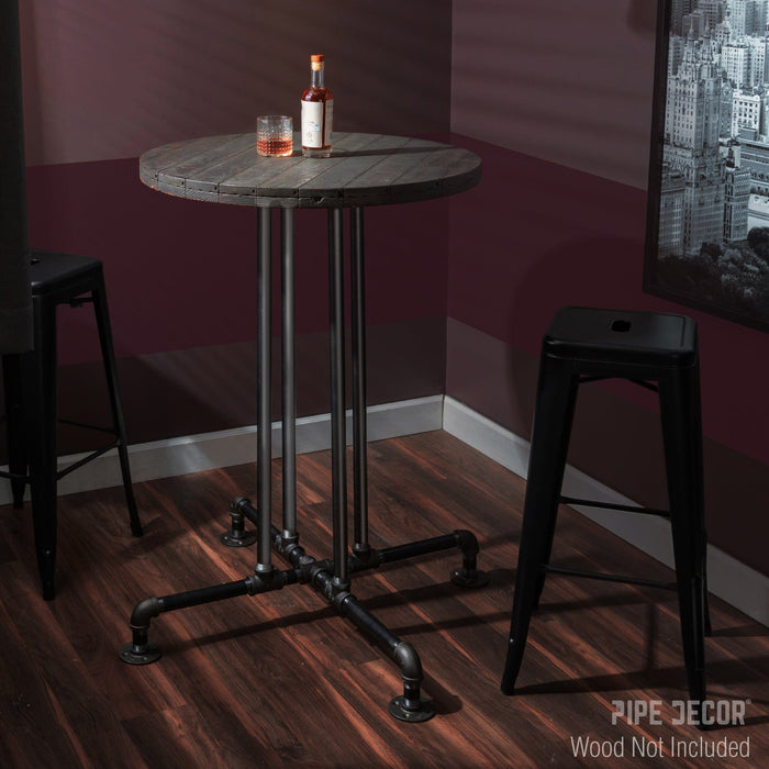 Black Jack Bar Height Pipe Table Legs - Sweatfully