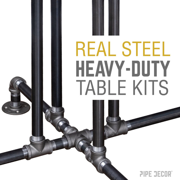 Black Jack Bar Height Pipe Table Legs - Sweatfully