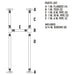 1 in. Heavy Duty H Round Flange Desk Support Leg - 1 Leg - Sweatfully