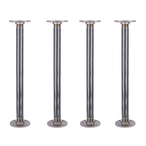 1 in. x 18 in. Round Flange Pipe Table Legs - 4 Pack - Sweatfully