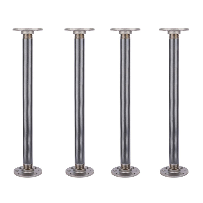 1 in. x 18 in. Round Flange Pipe Table Legs - 4 Pack - Sweatfully
