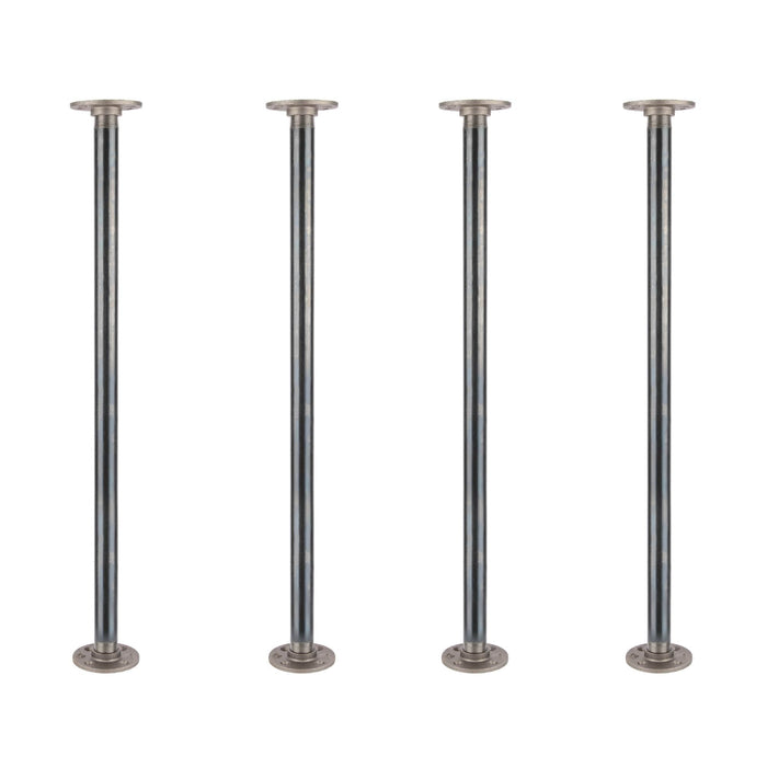 1 in. x 30 in. Round Flange Pipe Table Legs - 4 Pack - Sweatfully