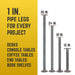 1 in. x 12 in. Round Flange Pipe Table Legs - 4 Pack - Sweatfully