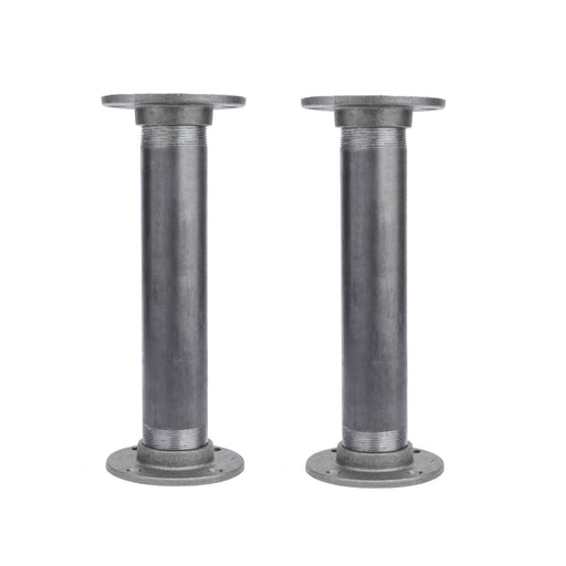 2 in. x 12 in. Round Flange Pipe Table Legs - 2 Pack - Sweatfully