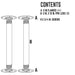 2 in. x 12 in. Round Flange Pipe Table Legs - 2 Pack - Sweatfully