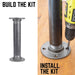 2 in. x 12 in. Round Flange Pipe Table Legs - 2 Pack - Sweatfully