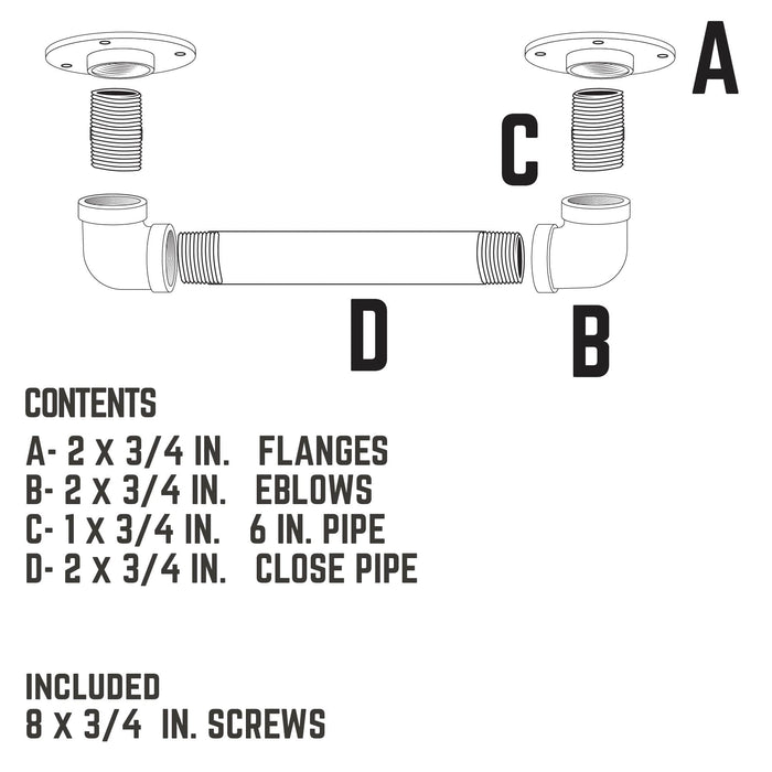 3/4 in. Classic Barn Door Handle - 11 in. L - Sweatfully