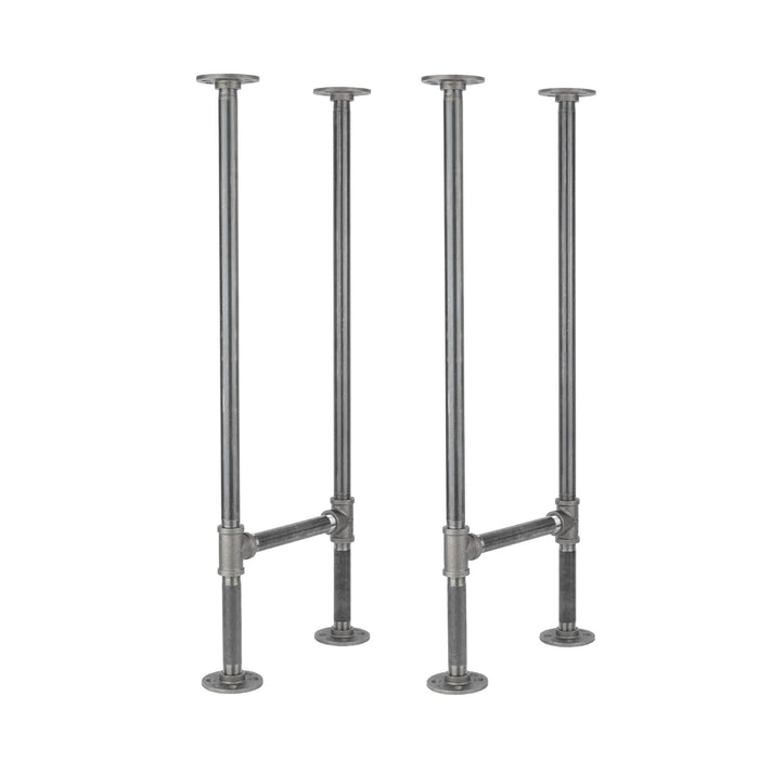 3/4 in. H Pipe Round Flange Console Table Legs-13.25 in. Wide - Sweatfully