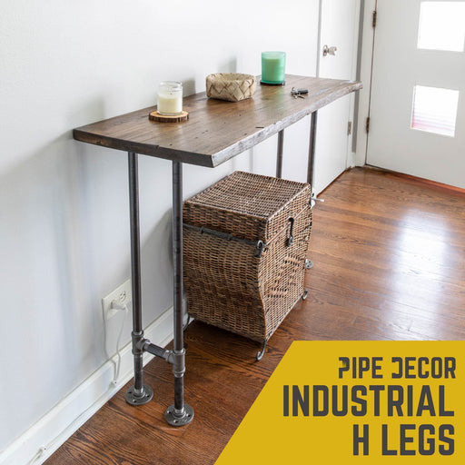 3/4 in. H Pipe Round Flange Console Table Legs-13.25 in. Wide - Sweatfully