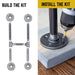 3/4 in. H Pipe Round Flange Console Table Legs-13.25 in. Wide - Sweatfully