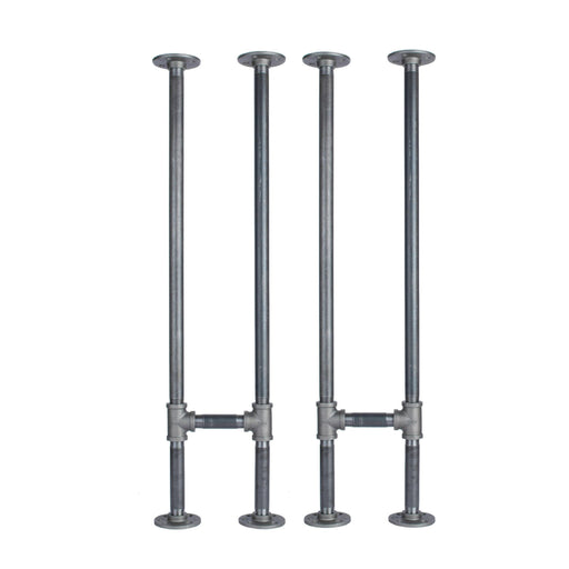 3/4 in. H Pipe Leg Kit Console Table, 9.75 in. W - 2 pack - Sweatfully
