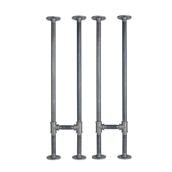 3/4 in. H Pipe Leg Kit Console Table, 9.75 in. W - 2 pack - Sweatfully