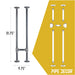 3/4 in. H Pipe Leg Kit Console Table, 9.75 in. W - 2 pack - Sweatfully