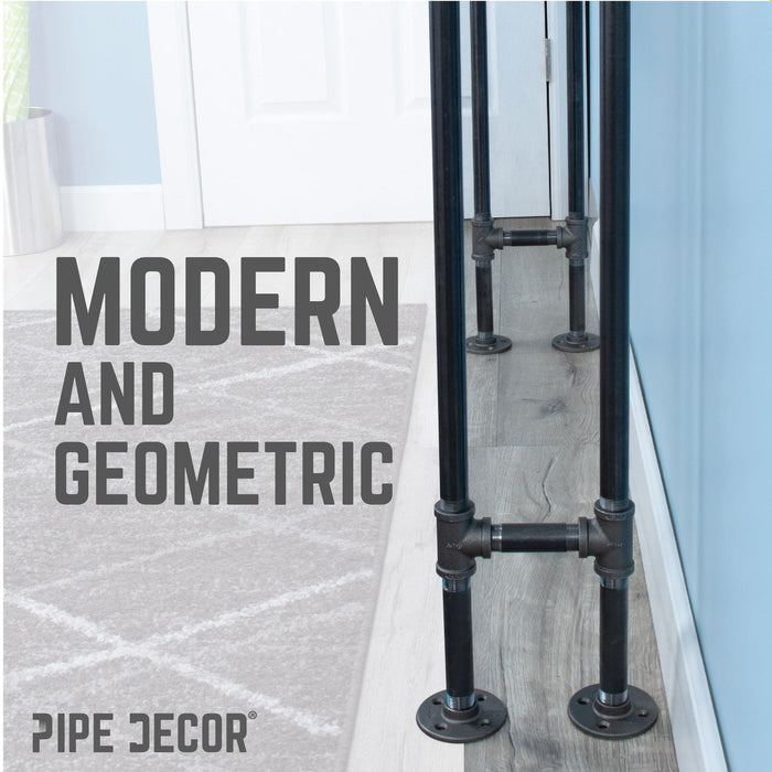 3/4 in. H Pipe Leg Kit Console Table, 9.75 in. W - 2 pack - Sweatfully