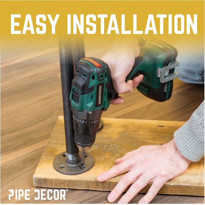 3/4 in. H Pipe Leg Kit Console Table, 9.75 in. W - 2 pack - Sweatfully