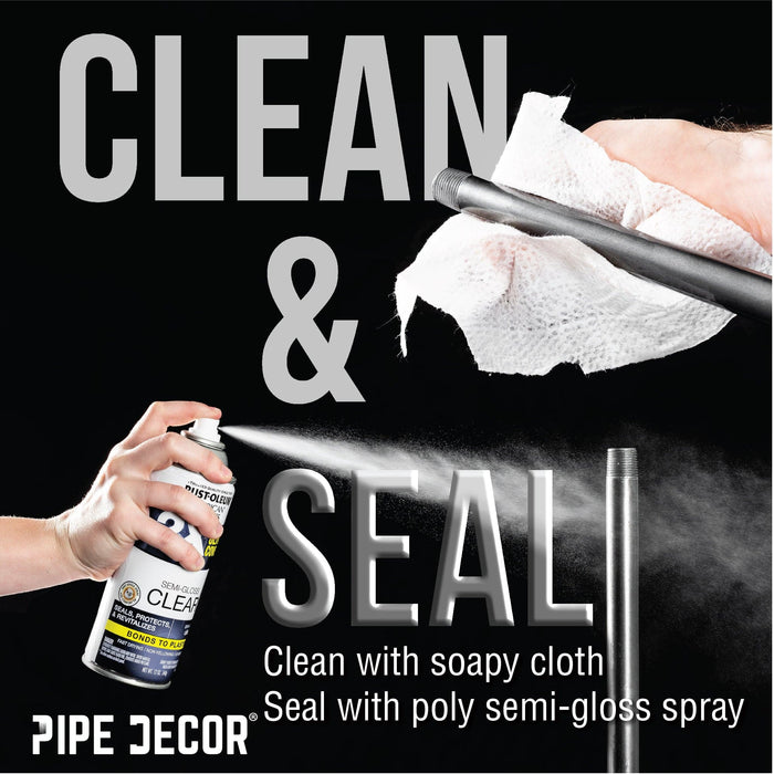 3/4 in. H Pipe Leg Kit Console Table, 9.75 in. W - 2 pack - Sweatfully