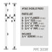 3/4 in. H Pipe Leg Kit Console Table, 9.75 in. W - 2 pack - Sweatfully