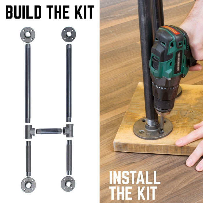 3/4 in. H Pipe Desk Support Leg - 1 Leg - Sweatfully