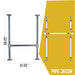 3/4 in. H Pipe Desk Legs - 2 Pack - Sweatfully