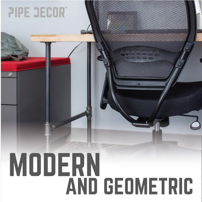 3/4 in. H Pipe Desk Main. Leg - 1 Leg - Sweatfully