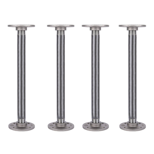 ¾ in. x 12 in. Round Flange Pipe Table Legs - 4 Pack - Sweatfully