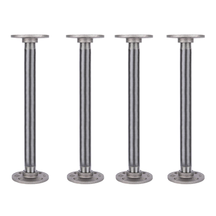 ¾ in. x 12 in. Round Flange Pipe Table Legs - 4 Pack - Sweatfully