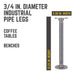 ¾ in. x 12 in. Round Flange Pipe Table Legs - 4 Pack - Sweatfully
