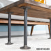 ¾ in. x 12 in. Round Flange Pipe Table Legs - 4 Pack - Sweatfully