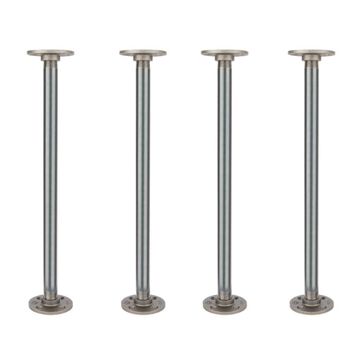 ¾ in. x 18 in. Round Flange Pipe Table Legs - 4 Pack - Sweatfully