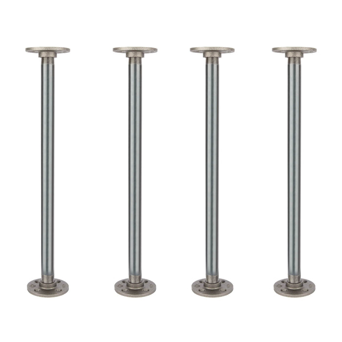 ¾ in. x 18 in. Round Flange Pipe Table Legs - 4 Pack - Sweatfully