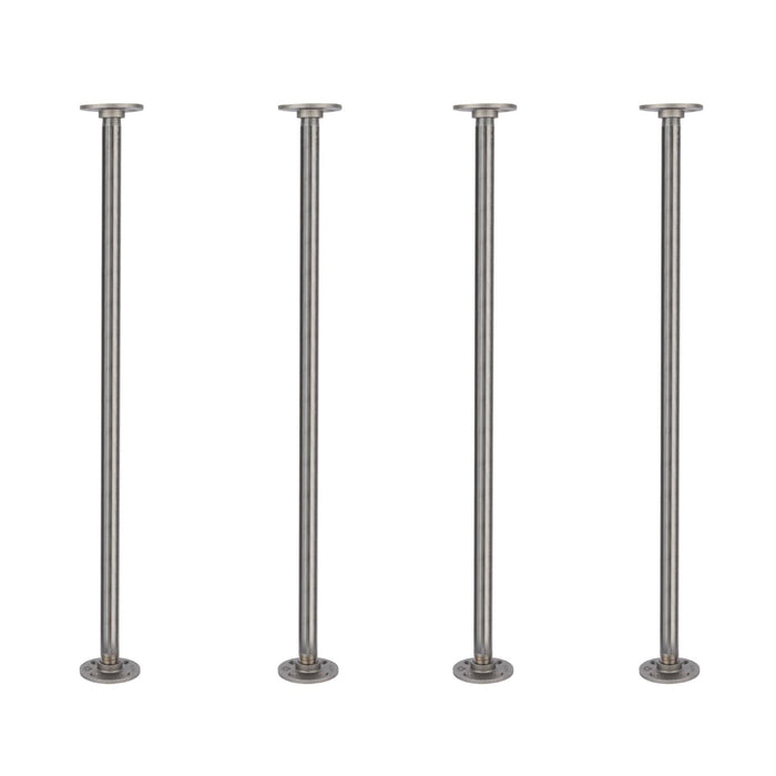 ¾ in. x 30 in. Round Flange Pipe Table Legs - 4 Pack - Sweatfully
