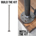 ¾ in. x 30 in. Round Flange Pipe Table Legs - 4 Pack - Sweatfully