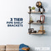 3 -Tier Wall Mounted Shelf By PIPE DECOR - Sweatfully