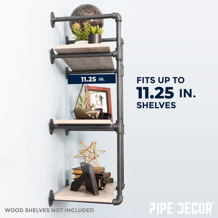 3 -Tier Wall Mounted Shelf By PIPE DECOR - Sweatfully