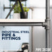 3 -Tier Wall Mounted Shelf By PIPE DECOR - Sweatfully