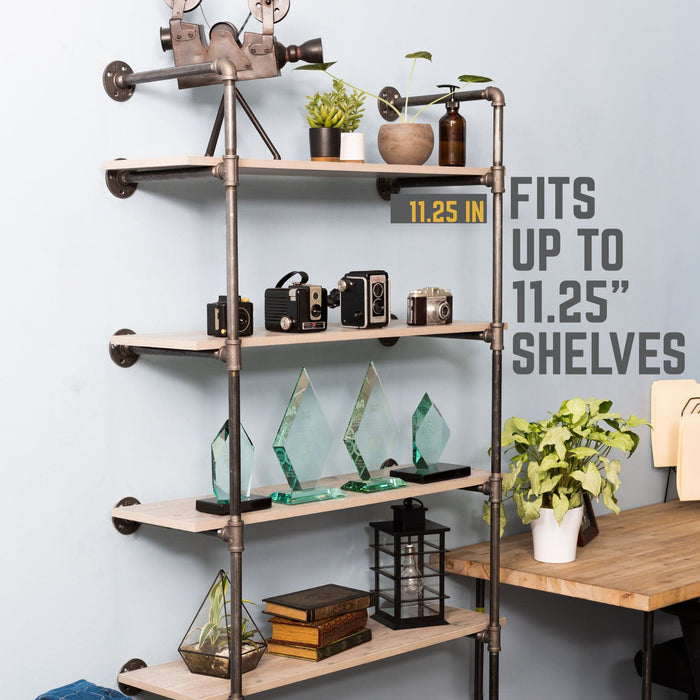 4 -Tier Floor Mounted Shelf By PIPE DECOR - Sweatfully