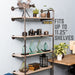 4 -Tier Floor Mounted Shelf By PIPE DECOR - Sweatfully