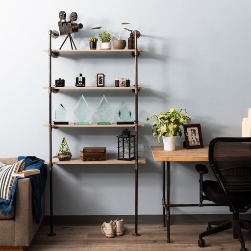 4 -Tier Floor Mounted Shelf By PIPE DECOR - Sweatfully