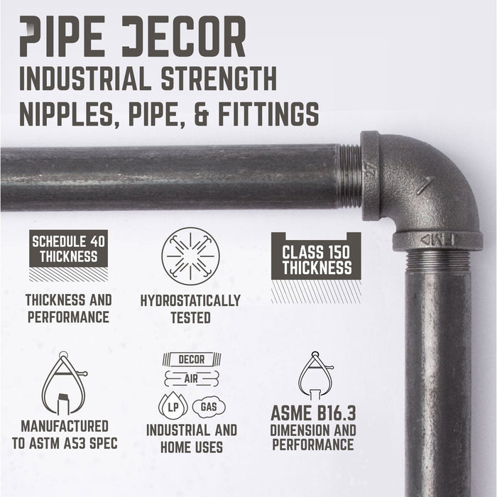 4 -Tier Floor Mounted Shelf By PIPE DECOR - Sweatfully